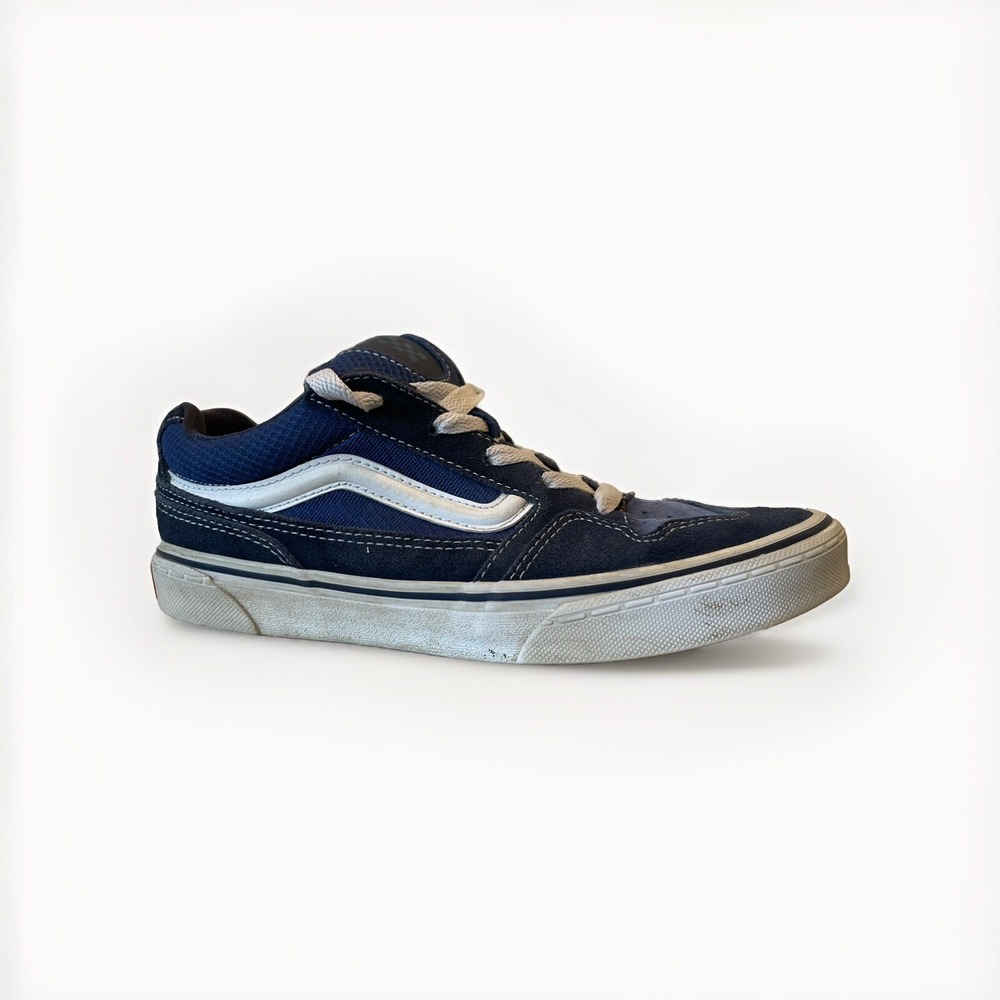 VANS Caldrone‎ Sneakers Blue Suede Mesh Skater Shoe Youth Size 5